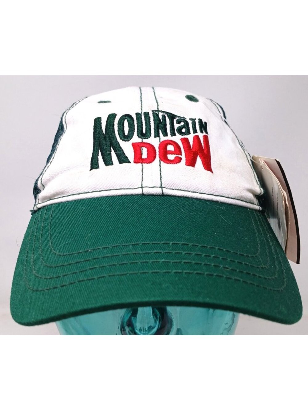 Mountain Dew & Amp Energy Green & White Trucker Hat Snapback READ #D-5